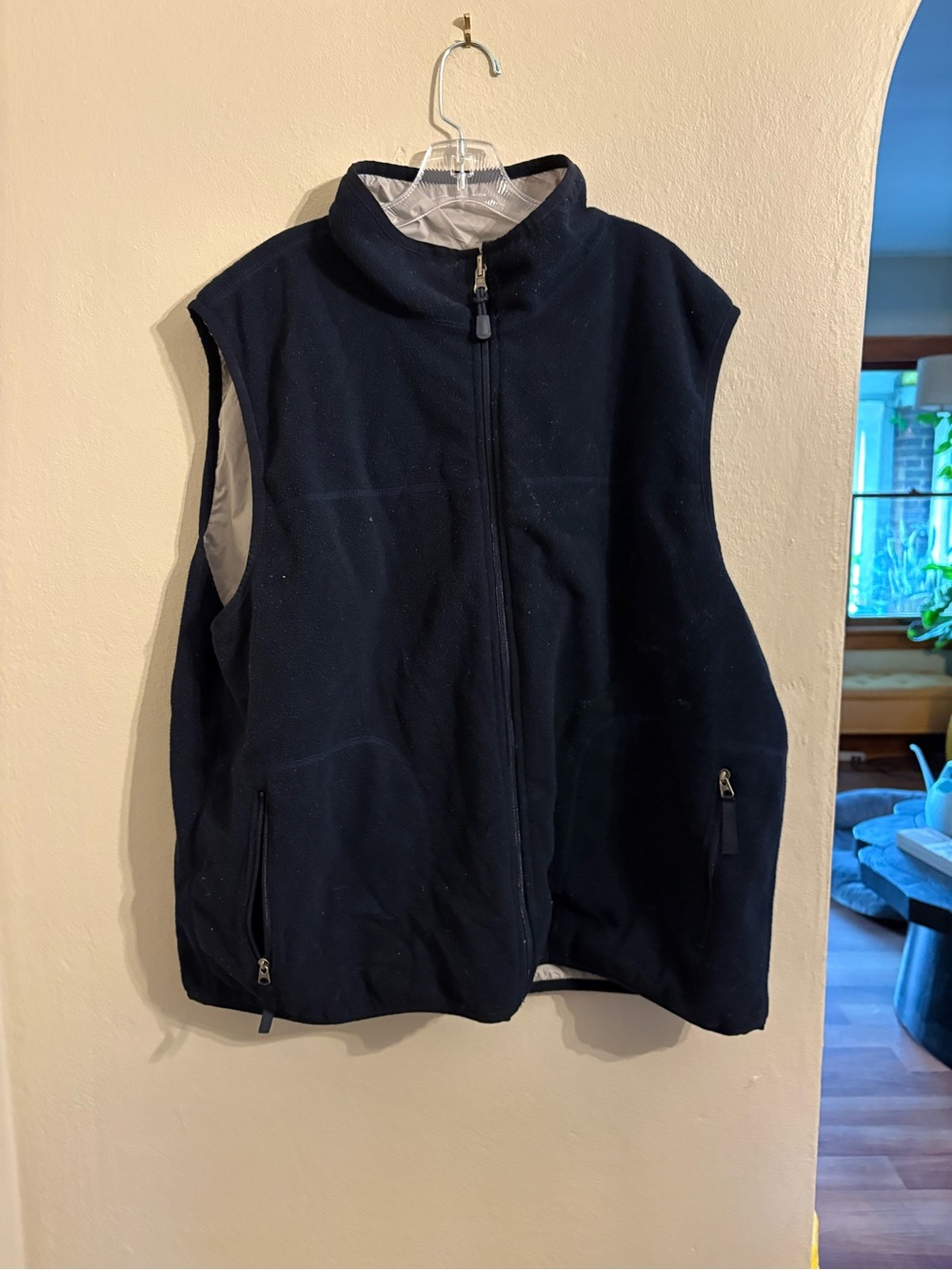 Sonoma Navy Men's Fleece Zip Vest